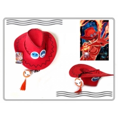 Anime One Piece Portgas·D· Ace Hat Fire Fist Cosplay Hats Cap Suede Costume Gift