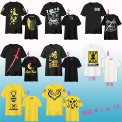 8 Styles Anime  T shirts 