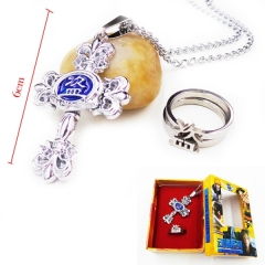 Tomb notes Anime Necklace +Ring