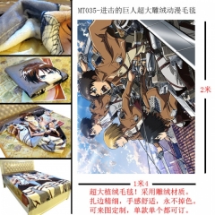 Attack on Titan Anime Blanket (two-sided)