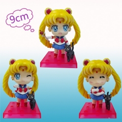 3PCS/SET 9CM Sailor Moon PVC Anime Figure