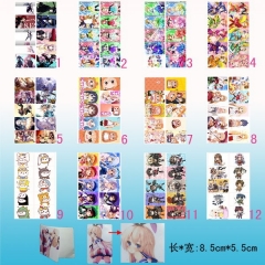 12 Styles Anime Stickers