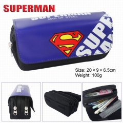Superman Multifunctional Cartoon Zipper Anime Pencil bag