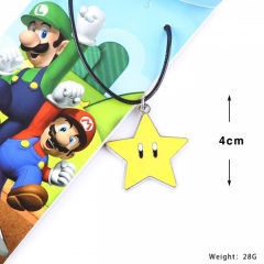 Famous Game Super Mario Bro Cute Five-pointed Star Anime Necklace