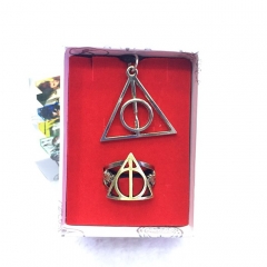 Harry Potter Wholesale Jewelry Hollow Ring And Anime Necklace