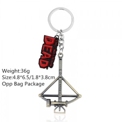 The Walking Dead Bow and Arrow Bronze Color Alloy Keyring Hot Sales Anime House Keychain