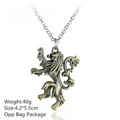 Game of Thrones Lion Bronze Alloy Anime Necklace (10pcs/set)