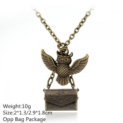 Harry Potter Homing Pigeon Silver Alloy Anime Necklace (10pcs/set)
