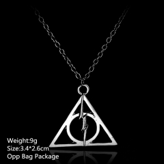 Harry Potter Triangle Flash Alloy Anime Necklace (10pcs/set)