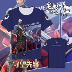 Overwatch Soldier Color Printing Anime Tshirt