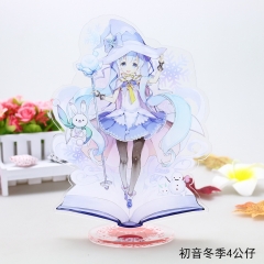 Hatsune Miku Winter Clothing Cartoon Cute Figure Model Anime Standing Plates Acrylic Figure Design 4