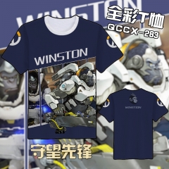 Overwatch Winston Color Printing Anime Tshirt