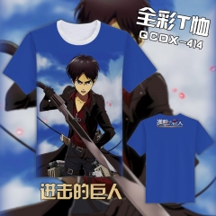 Attack on Titan Cartoon Pattern Color Printing Anime Tshirts