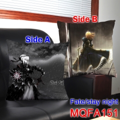 Fate Stay Night Cartoon Corlorful Print Stuffed Chair Cushion Two Sides Lovely Girl Japanese Style Anime Square Pillow 45*45CM
