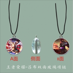 Popular Game King Of Glory Anime Character Glass Fancy Necklace