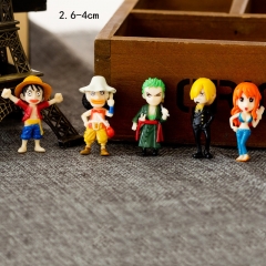 Japan Cartoon One Piece Character Anime Mini Cute PVC Figure 8pcs/set