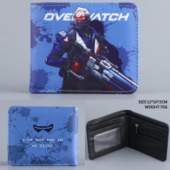 Overwatch Soldier PU Folding Purse Anime Wallet