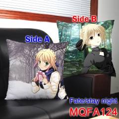 Fate Stay Night School Style Fashion Print Comfortable Chair Cushion Wholesale Two Sides Stuffed Cosplay Anime Square Holding Pillow 45*45CM
