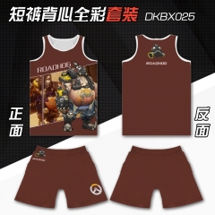 Overwatch Roadhog Vest and Short Pant Anime Costume Suit
