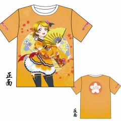 LoveLive Hanayo Koizumi Orange Short Sleeve Anime T-shirt M L XL XXL