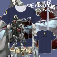 Overwatch Reaper Color Printing Anime Tshirt