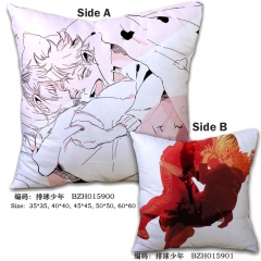 Haikyuu Japanese Sports Cartoon Cosplay Pillow Good Quality Two Sides Print Anime Pillow 45*45CM