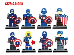 Captain America Movie Miniature building blocks Set（8Pcs/Set）
