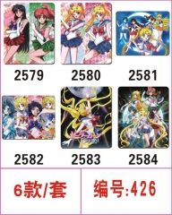 Sailor Moon Anime Mouse Pad （6pc Per Set）