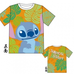 Lilo Stitch Modal Green Short Sleeve Cartoon Anime T-shirt M L XL XXL