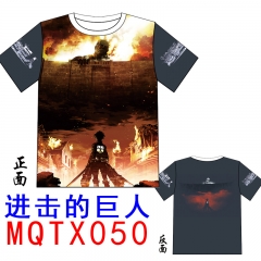 Attack on Titan Short Sleeve Color Printing Wholesale Cartoon Anime T-shirt