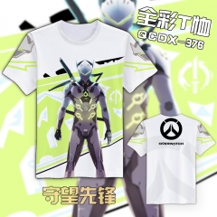 Custom T shirt Overwatch Color Printing Anime Tshirt