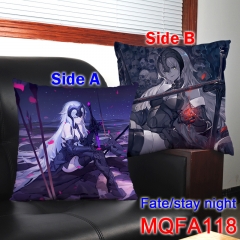 Fate Stay Night Two Sizes Fashion Stuffed Chair Cushion Japanese Game Cosplay Print Square Anime Holding Pillow 45*45CM