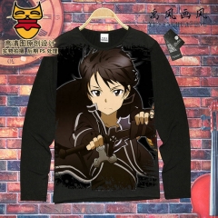 Sword Art Online QMilch Unisex Costume Long Sleeves Cartoon Anime T shirt ( S-XXXL )