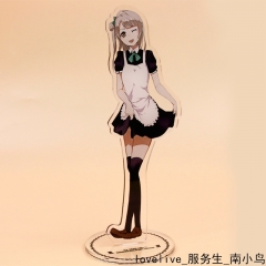 LoveLive Kotori Minami Cartoon Cute Waiter Model Figure Anime Standing Plates Acrylic Figure