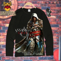 Assassin's Creed QMilch Unisex Costume Long Sleeves Cartoon Anime T shirt ( S-XXXL )