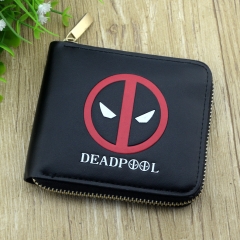 Deadpool Cool Cartoon Zipper Folding Purse Anime Wallet