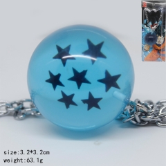 Dragon Ball Z Anime Blue Seven Star Crystal Ball Anime Necklace