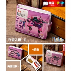 Good Quality Overwatch PU Purse Cosplay Wholesale Fashion Anime Short Button Wallet