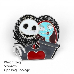 Lovely Cartoon 4CM The Nightmare Before Christmas Alloy Breastpin Wholesale New Products Anime Brooch 10pcs/set