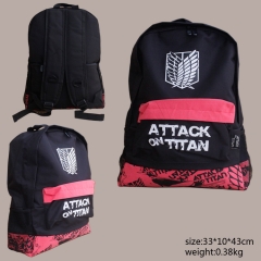 Attack On titan Anime Black Students Bag Sports Backpack