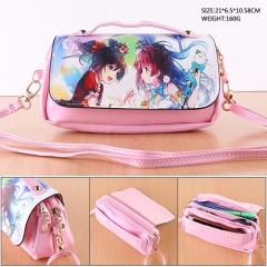 Pink Color LoveLive Nico Yazawa Minami Kotori Multi-Functional PU Bag Double Zipper Flip Cover Fashion Shoulder Bag