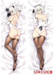 NieR: Automata Cartoon Stuffed Bolster Sexy Girl With Glasses Soft Anime Pillow