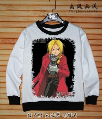 Fullmetal Alchemist Round Neck Sweater Long Sleeves Cartoon Anime T shirt (S-XXXL)