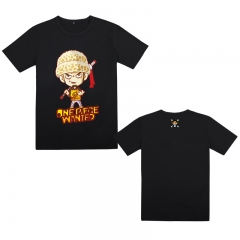One Piece Anime Cute Law Cotton Black Tshirts (M L XL XXL)