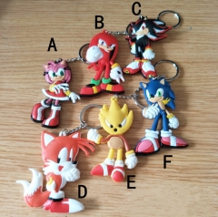 Sonic the Hedgehog Decorative Pendant Anime Keychain