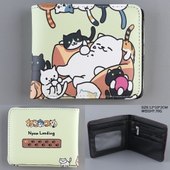 Neko Atsume Cartoon Cosplay PU Purse Good Quality Wholesale Anime Wallet