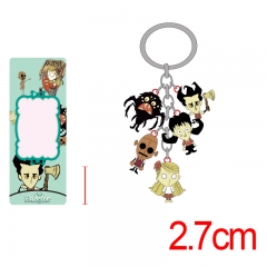Don't Starve Colorful Alloy Figure Keyring Anime Keychain