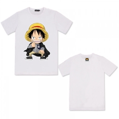 One Piece Anime Fancy Cotton White Tshirts (M L XL XXL)