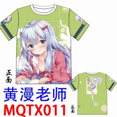 Eromanga Sensei Izumi Sagiri Modal Green Cartoon Short Sleeve Clothing Anime T-shirt M L XL XXL