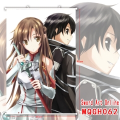 Sword Art Online AsunaYuuki & Kirito Cosplay Japanese Wallscrolls Fancy Game Good Quality Anime Wallscrolls 60*90CM